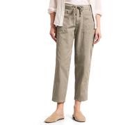 Stoffhose STREET ONE, Damen, Gr. 44, Länge 28, beige (safari beige), Web, 98% Baumwolle, 2% Elasthan, unifarben, comfort fit knöchelfrei, Hosen Stoffhose, aus Baumwolle mit Stretchanteil (32782818-44)