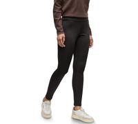 Leggings STREET ONE, Damen, Gr. 46, schwarzest braun, Stoff, 92% Polyester, 8% Elasthan, unifarben, skinny fit lang, Hosen Leggings, Middle Waist (57789202-46) schwarzest braun
