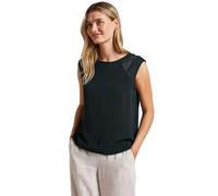 STREET ONE Damen A323559 Top mit Mesh-Details, Pine Grove Green, 46