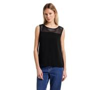 Street One Damen A323336 Top mit Mesheinsatz, Schwarz, 36