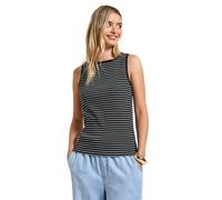 STREET ONE Damen A323531 Gestreiftes Top, Pine Grove Green, 38