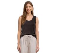 Street One Damen Top mit Rounded V-Neck und Knopfdetail