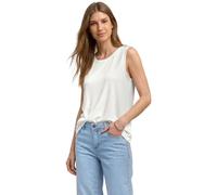 Top mit Rounded V-Neck und Knopfdetail