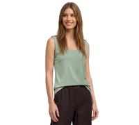 Top mit Rounded V-Neck und Knopfdetail