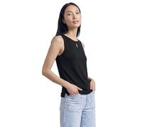 Trägertop STREET ONE, Damen, Gr. 44, schwarz, Web, 50% Baumwolle, 50% Modal, unifarben, comfort fit normal, Rundhals, normaler Saum, Tops Trägertop, mit Cut-Out Detail (47726050-44) schwarz