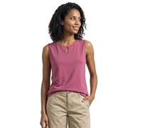 Trägertop STREET ONE, Damen, Gr. 42, schwarz clouded blush, Web, 50% Baumwolle, 50% Modal, unifarben, comfort fit normal, Rundhals, normaler Saum, Tops Trägertop, mit Cut-Out Detail (86005928-42) schw