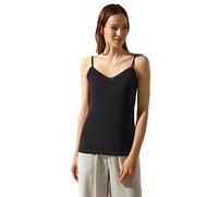STREET ONE Damen A320122 Spitzentop, Schwarz, 42