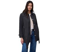 Outdoorjacke STREET ONE, Damen, Gr. 40, skyfall blau, Web, 69% Baumwolle, 31% Polyester, unifarben, normal ca. Mitte Oberschenkel, V-Ausschnitt, abgesteppt, Jacken Outdoorjacke, im soften Baumwoll-Mix