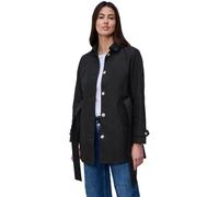 Outdoorjacke STREET ONE, Damen, Gr. 44, schwarz, Web, 69% Baumwolle, 31% Polyester, unifarben, normal ca. Mitte Oberschenkel, V-Ausschnitt, abgesteppt, Jacken Outdoorjacke, im soften Baumwoll-Mix (388
