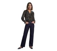 Langarmbluse STREET ONE, Damen, Gr. 40, schwarz, Chiffon, Oberstoff: 100% Polyester. Futter: 100% Modal, unifarben, regular fit normal, Rundhals, elastischer Bund, Blusen, in Unifarbe (28621730-40) sc