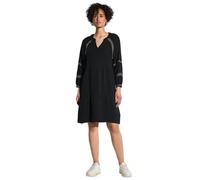 Tunikakleid STREET ONE, Damen, Gr. 40, EURO-Größen, schwarz, Web, 100% Baumwolle, unifarben, normal knieumspielend, Rundhals, Bündchen, Kleider, aus 100% Baumwolle (39637636-40) schwarz