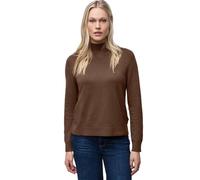 Rollkragenpullover STREET ONE, Damen, Gr. 40, hazelnut braun meliert, Stoff, 71% Viskose, 29% Nylon, unifarben, normal normal, hoch geschlossener Ausschnitt, elastischer Bund, Pullover Rollkragenpullo