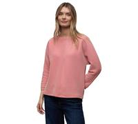 Street One Strickpullover Two-Tone-Strukturshirt Striking Coral Damen Gr. 40 U-Boot-Ausschnitt