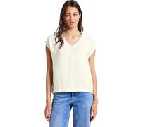 STREET ONE Damen A345606 V-Neck Shirt, Off White, 36