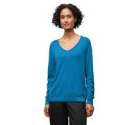 Street One Frauen V-Neck Pullover in Blau, Gr: 40