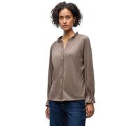 Street One Frauen Velourstunika mit Rüschen in Braun, Gr: 42