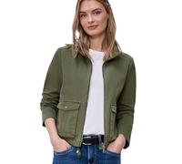 Street One Kurzjacke Washed-Look Damen 100% Baumwolle Gr. 42 schwarz vetiver grün