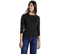 STREET ONE Damen A302973 Weicher Strickpullover, Schwarz, 38 EU