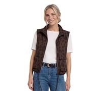 Street One Damen Weste mit Stehkragen und Leo-Muster