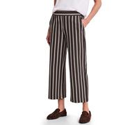 Street One Jerseyhose Wide Leg – gestreift, Comfort Fit – Damen Gr.46 L26 espresso braun