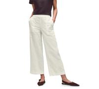 Street One Stoffhose Wide Leg High Waist knöchelfrei Damen 100% Baumwolle sanftes Weiß Gr. 40 L28