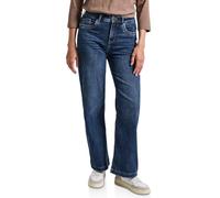 Street One Weite Jeans QR Denim-Wide Leg Damen Mid-Blau Soft Washed Gr. 32/L30