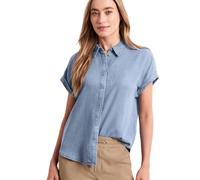 Street One Hemdbluse Dropped Shoulder Denim-Look Damen Blau Gr. 38