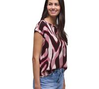 Druckbluse STREET ONE, Damen, Gr. 36, clouded blush, Web, Obermaterial: 100% Viskose, gemustert, Rundhals, abgesteppte Kante, Blusen Druckbluse, Bluse mit Tapedetails (62194348-36) clouded blush