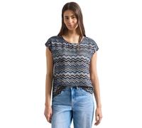 Street One Dropped Shoulder Blusenshirt mit Rundhals Frozen Wave 44
