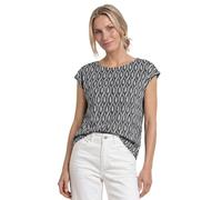 Shirttop STREET ONE, Damen, Gr. 36, clay sand, Jersey, Obermaterial: 65% Polyester, 35% Viskose, gemustert, tailliert hüftbedeckend, Rundhals, abgesteppte Kante, Tops Shirttop, Sommershirt im Ausbrenn