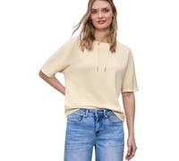 Street One Frauen Dropped Shoulder Shirt im Silk-Look in Beige, Gr: 38