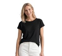 Street One Frauen Dropped Shoulder Shirt mit Rundhals in Schwarz, Gr: 42
