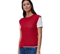 Street One Frauen Dropped Shoulder Top im Strick-Look in Rot, Gr: 36