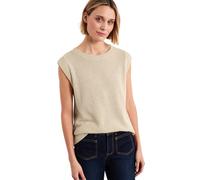 Trägertop STREET ONE, Damen, Gr. 42, smoke beige, Stoff, 49% Polyester, 41% Baumwolle, 10% Viskose, unifarben, normal normal, Rundhals, Bündchen, Tops Trägertop, Rundhalsausschnitt (61173604-42) smoke
