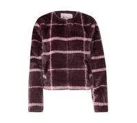 Blouson STREET ONE, Damen, Gr. 38, rosa (rustic rouge), Stoff, Oberstoff: 100% Polyester. Futter: 100% Polyester, Jacquardmuster, normal normal, Rundhals, abgesteppt, Jacken Blouson, mit Karomuster (6