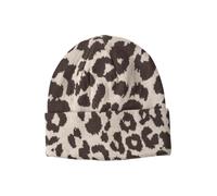 Street One - Feinstrick Beanie mit Leo-Muster auburn brown - Gr. - ONE SIZE