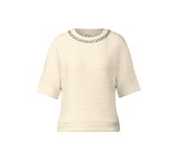 Street One - Flauschiges Shirt mit Deko beige - Gr. - 42