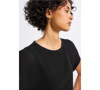 Street One Frauen 2-in-1 Chiffon Shirt in Schwarz, Gr: 38