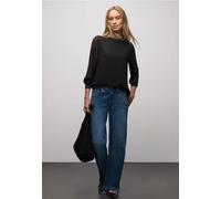 Street One Frauen 2in1 Chiffon Shirt in Schwarz, Gr: 34
