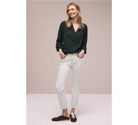 Shirtbluse STREET ONE, Damen, Gr. 38, pine grove grün, Web, 100% Baumwolle, unifarben, klassisch normal, V-Ausschnitt, Bündchen, Blusen, mit 3/4 Ärmeln (11052437-38) pine grove grün