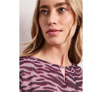 Langarmbluse STREET ONE, Damen, Gr. 36, minimal rose, Stoff, 100% Polyester, gemustert, normal normal, Rundhals, elastischer Bund, Blusen, mit 3/4 Ärmeln (13289956-36) minimal rose