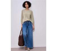 Street One Frauen 3/4-Arm Shirt im Silk-Look in Beige, Gr: 38