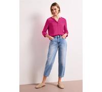 Street One Frauen 3/4-Arm Shirt mit Split Neck und Knöpfen in Pink, Gr: 42