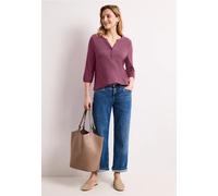 Street One Frauen 3/4-Arm Shirt mit Split Neck und Knöpfen in Rosa, Gr: 44