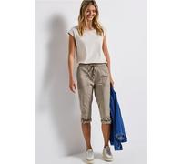 Street One Frauen 3/4-Hose mit Turn-Up in Grau, Gr: 36