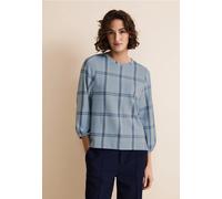 Street One Frauen 3/4 Karoshirt in Blau, Gr: 42