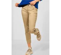 Street One Frauen 7/8 Casual Fit Hose in Unifarbe in Beige, Gr: 32