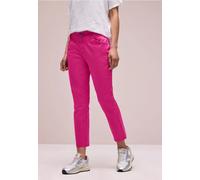 Street One Frauen 7/8 Slim Leg Hose im Satin-Look in Pink, Gr: 42