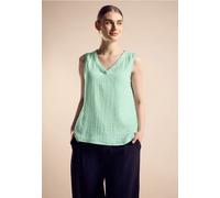 Street One Frauen Ärmellose Bluse in Grün, Gr: 36