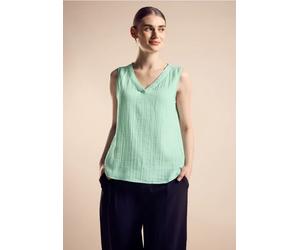 Street One Frauen Ärmellose Bluse in Grün, Gr: 38